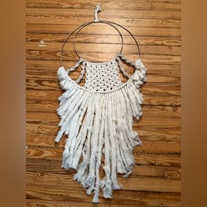 Handmade White Macrame Wall Hanging